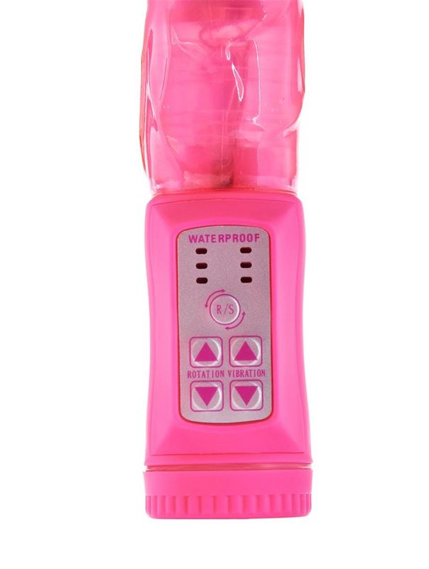 Розовый вибратор PLOWBOY ROTATING VIBRATOR - 22 см.