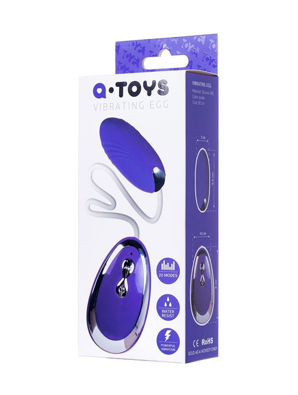 Фиолетовое виброяйцо A-Toys (6,5 см)