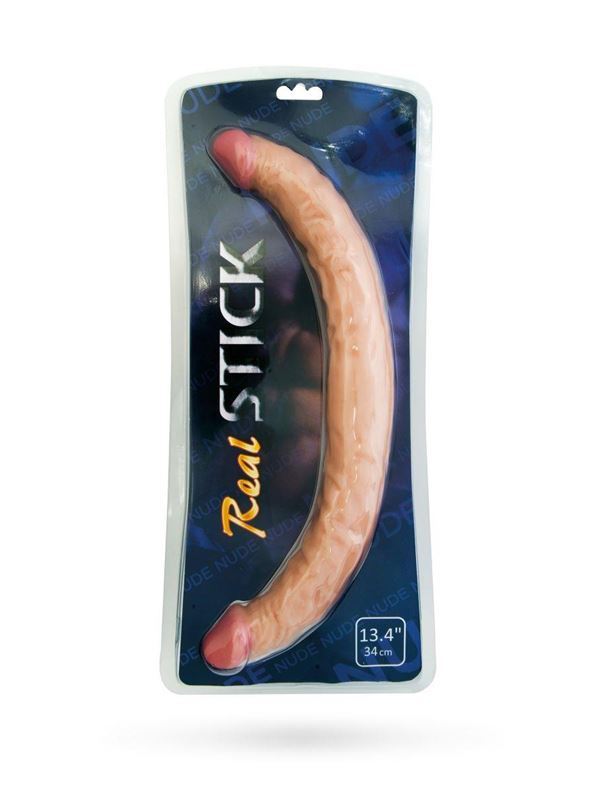 Двусторонний фаллоимитатор Realstick Nude - 34 см.