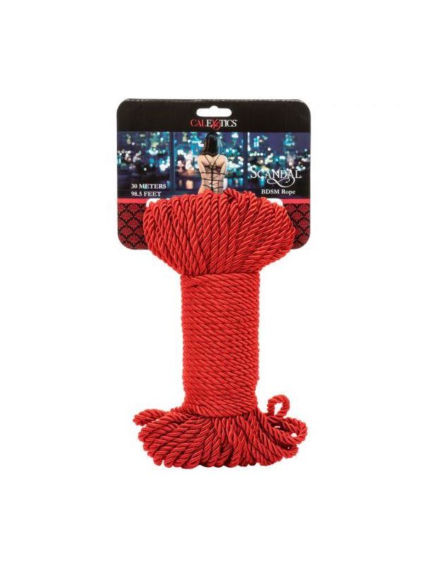 Красная веревка для связывания BDSM Rope (30 м)