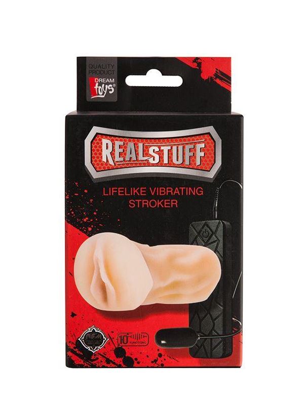 Мастурбатор-вагина с вибрацией REALSTUFF VIBRATING MASTURBATOR PUSSY