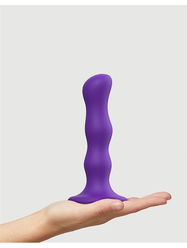 Фиолетовая насадка Strap-On-Me Dildo Geisha Balls - размер M