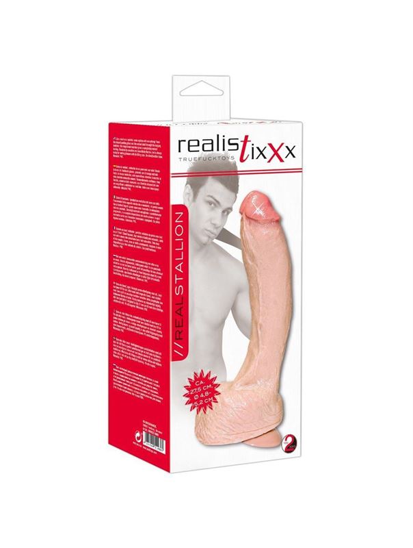 Фаллоимитатор Realistixxx Giant с розовой головкой (27,5 см)