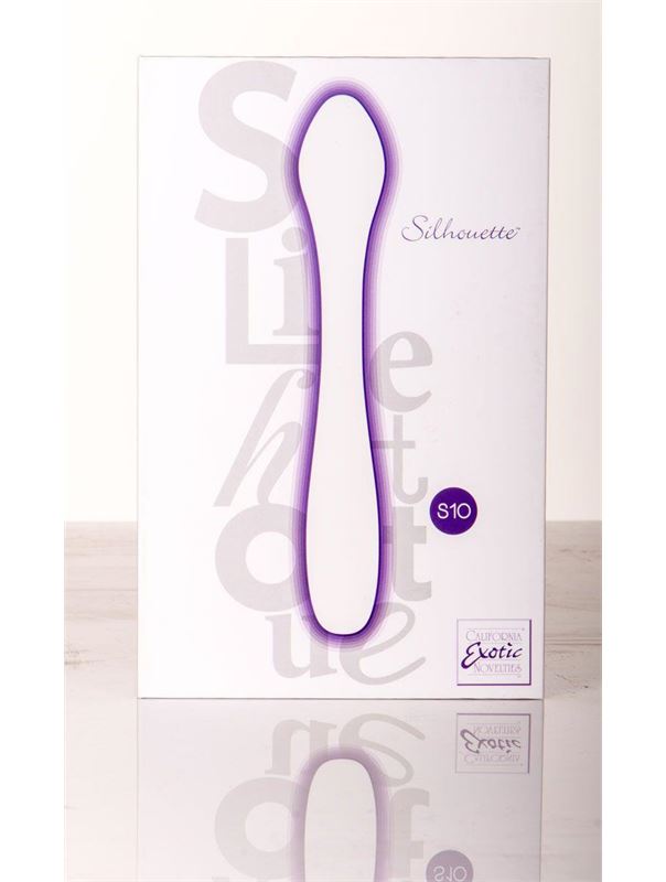 Фиолетовый перезаряжаемый вибратор Silhouette S10 - 16,5 см.