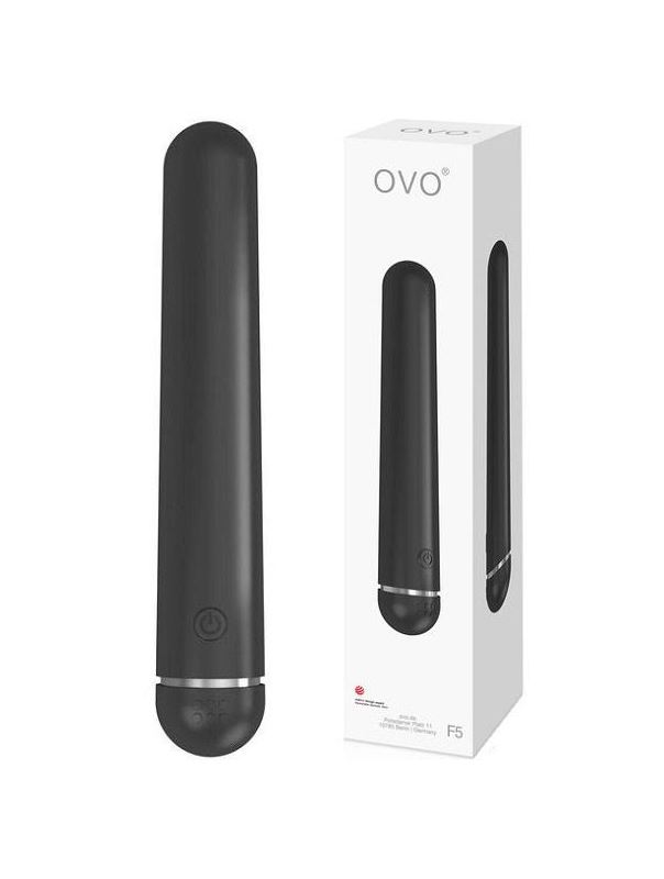 Вибратор черный OVO F5 (18.5 см)