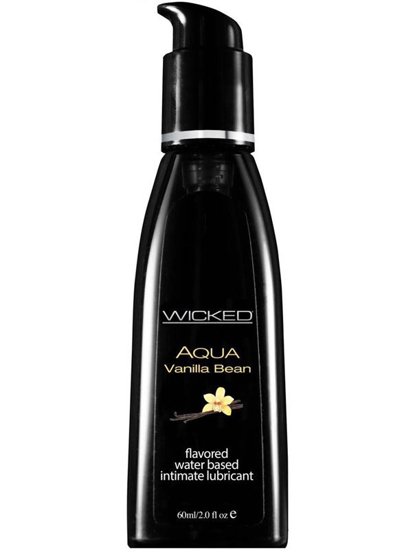 Лубрикант с ароматом ванильных бобов Wicked Aqua Vanilla Bean - 60 мл.