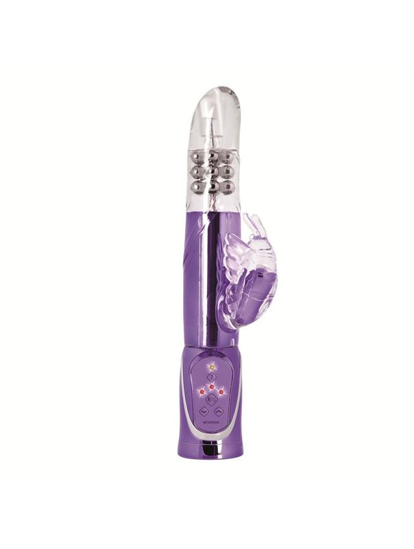Фиолетовый хай-тек вибратор Enchanted Butterfly (25,8 см)