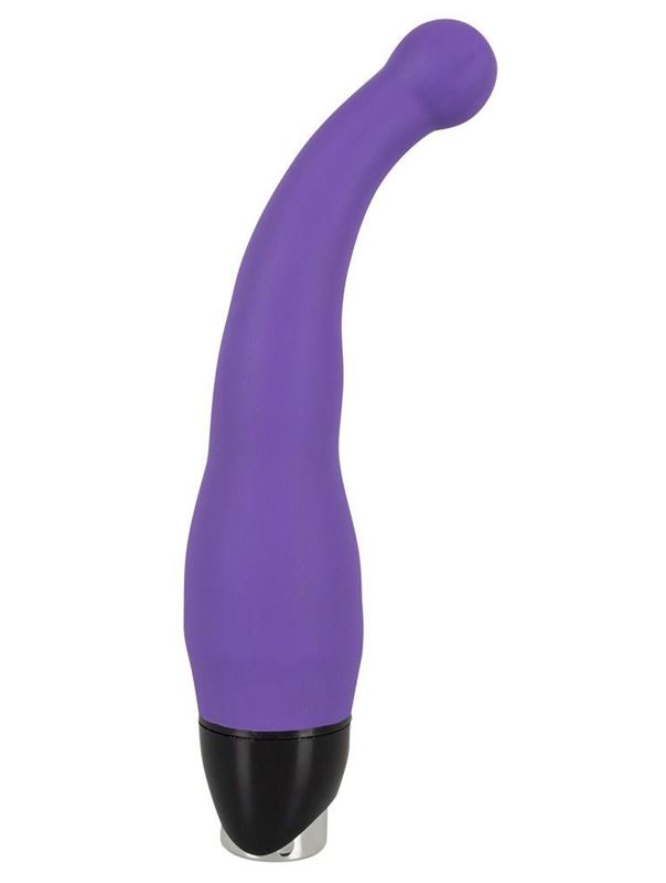 Фиолетовый вибратор для G-стимуляции Simply Silicone - 21 см.