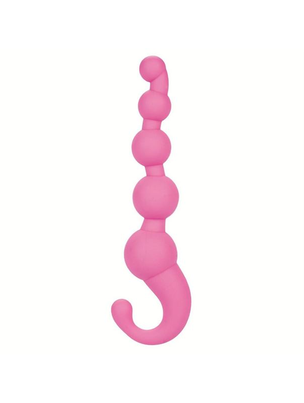 Упругая розовая цепочка L Amour Premium Silicone Beaded Probes