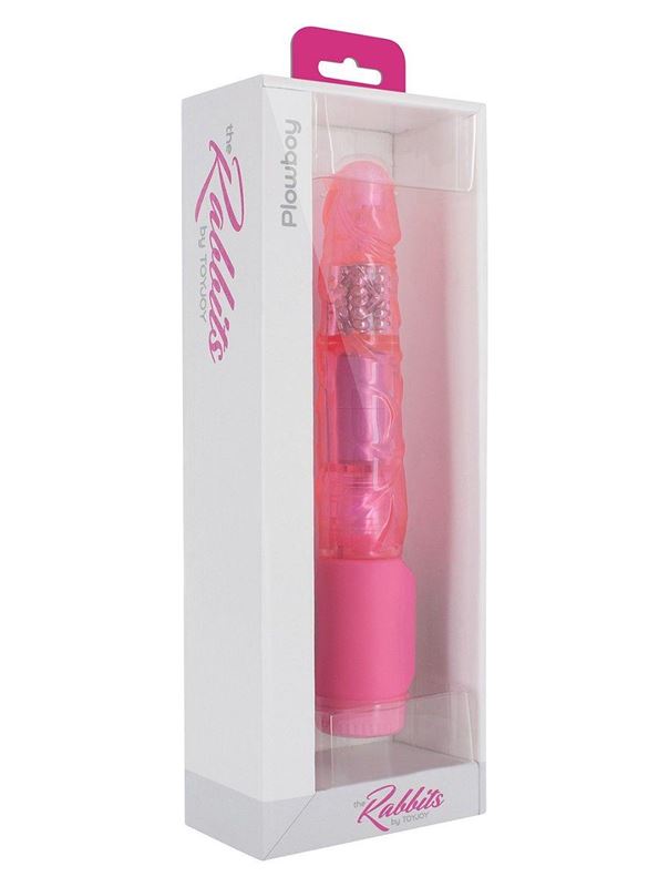 Розовый вибратор PLOWBOY ROTATING VIBRATOR - 22 см.