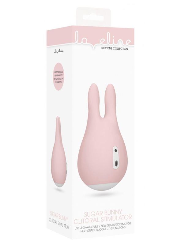 Розовый клиторальный стимулятор Sugar Bunny - 9,5 см.