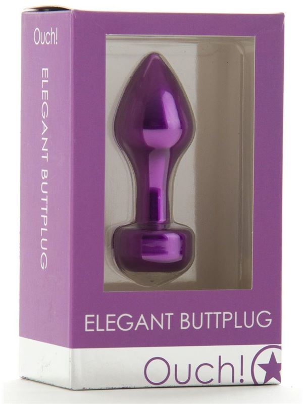 Фиолетовый анальный плаг Elegant Purple - 8,3 см.