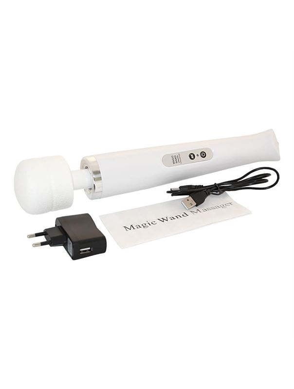 Белый беспроводной вибромассажер Hitachi Magic Wand