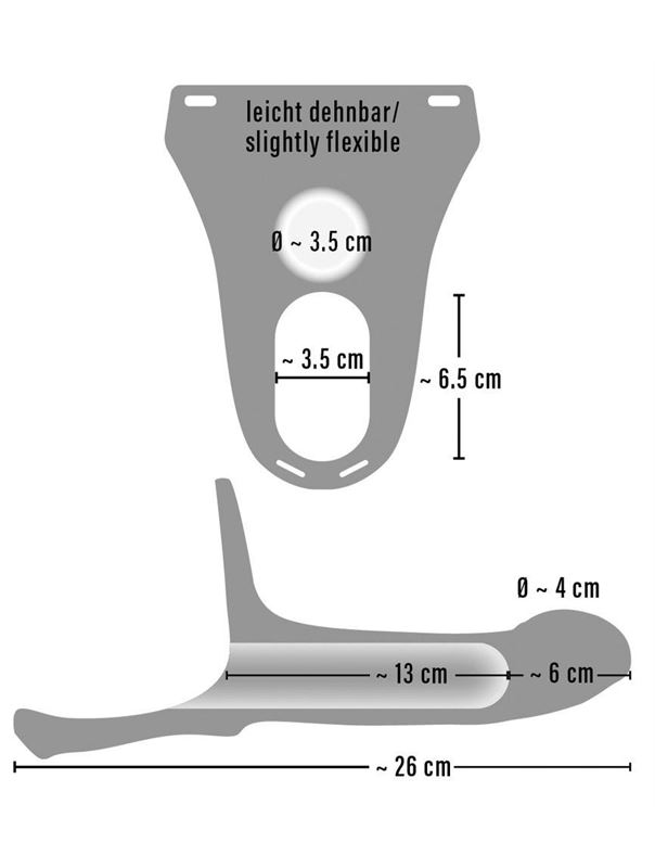Телесный фаллопротез с вибрацией Vibrating Strap-On - 23 см.