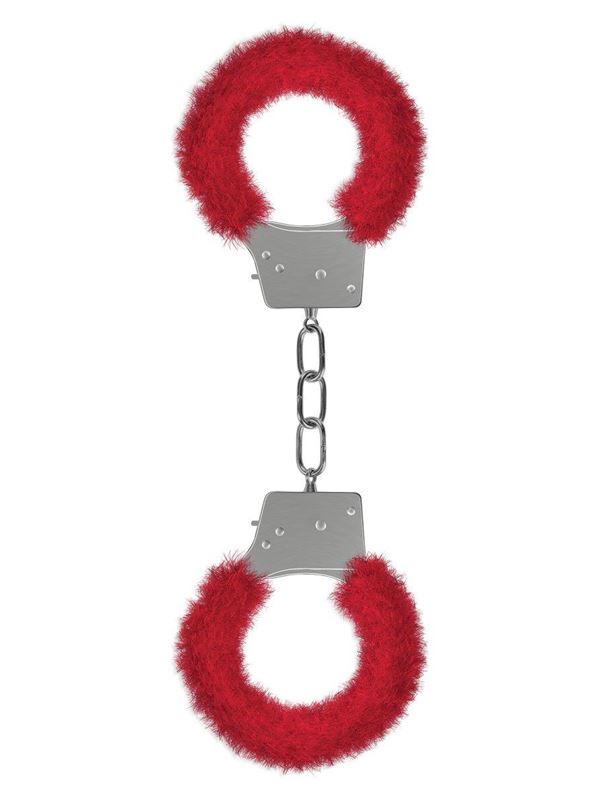 Пушистые красные наручники Begginer's Furry Handcuffs