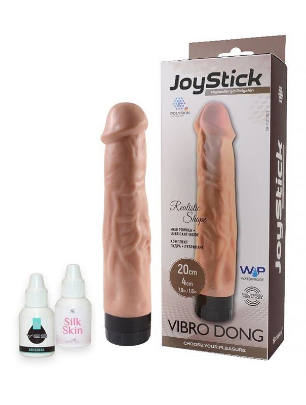 Телесный вибратор-реалистик JOYSTICK - VIBRO DONG (20 см)