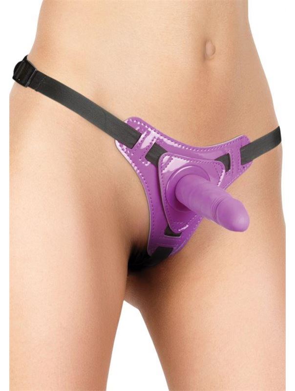 Фиолетовый страпон Strap-On Purple - 11 см.