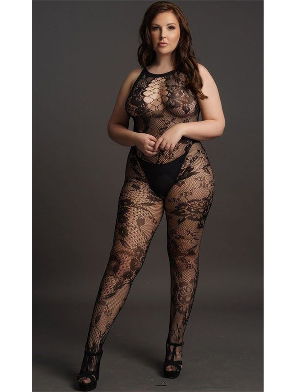 Ажурный кэтсьюит Criss Cross Neck Bodystocking