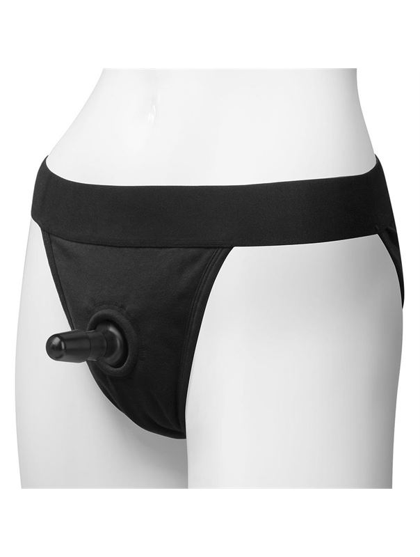 Трусики с плугом Vac-U-Lock Panty Harness with Plug Full Back - L/XL