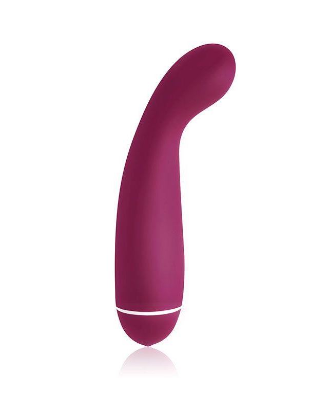 Фиолетовый вибромассажер Intro 6 Purple для G-массажа - 17 см.