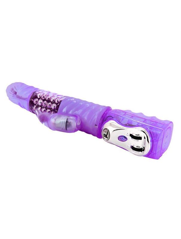 Сиреневый вибратор ротатор Deluxe Dream Lover с клиторальным отростком (26 см)