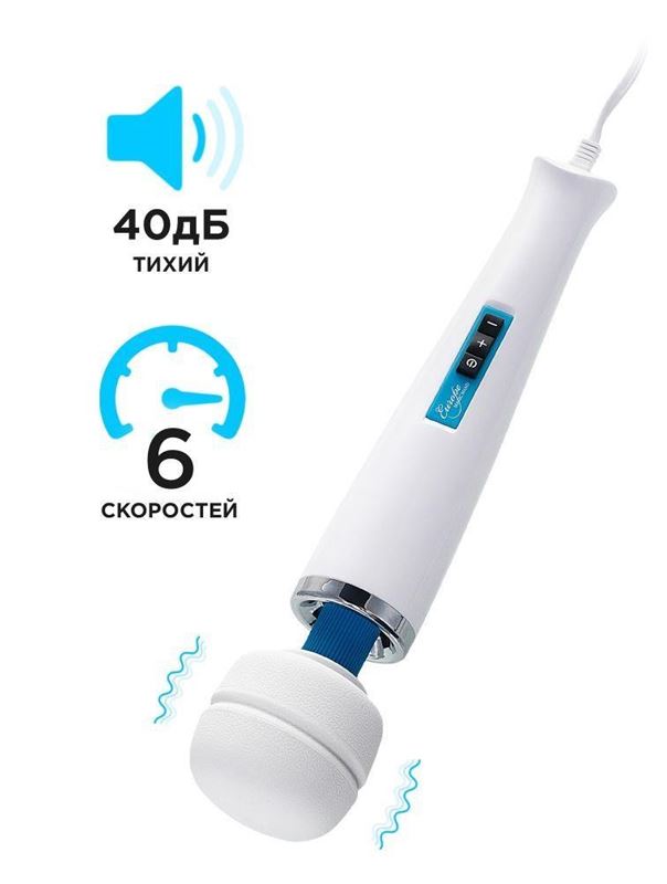 Белый вибромассажёр Magic Wand Europe (31,5 см)