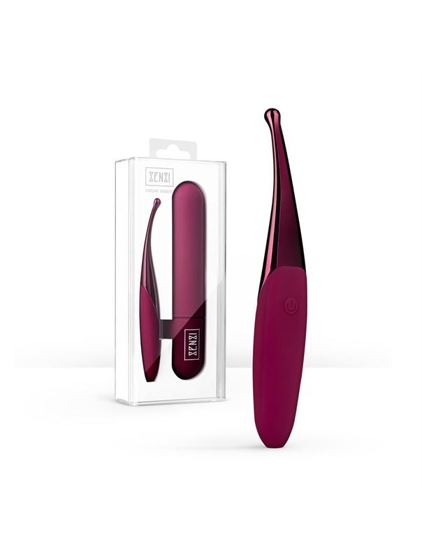 Фиолетовый точечный вибромассажер Senzi Vibrator - 14,7 см.