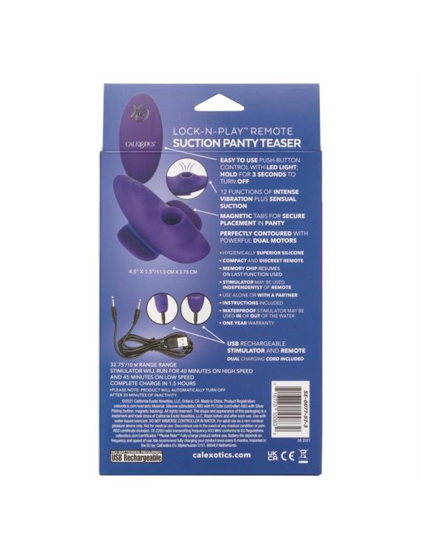Фиолетовый стимулятор в трусики Remote Suction Panty Teaser
