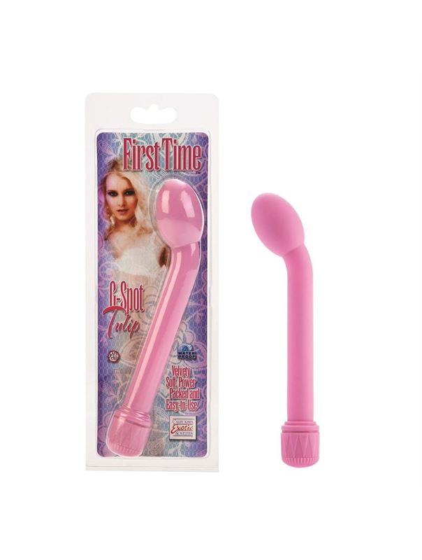 Нежно-розовый вибромассажёр G-точки G-SPOT TULIP с утолщенной головкой (17 см)