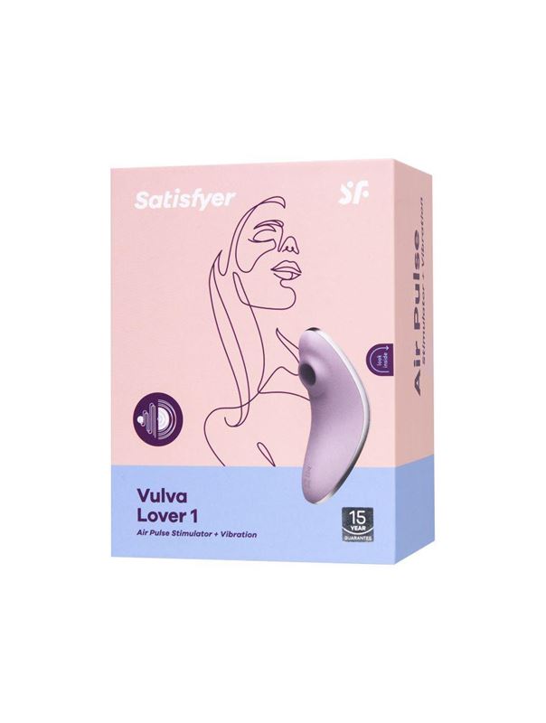 Сиреневый вакуум-волновой вибростимулятор клитора Satisfyer Vulva Lover 1