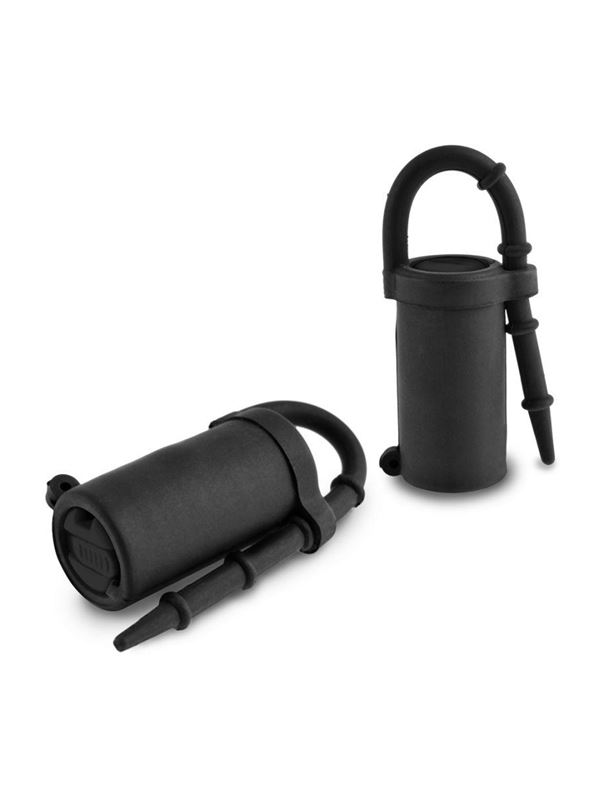 Чёрные виброзажимы на соски VIBRATING SILICONE NIPPLE TEAZERS