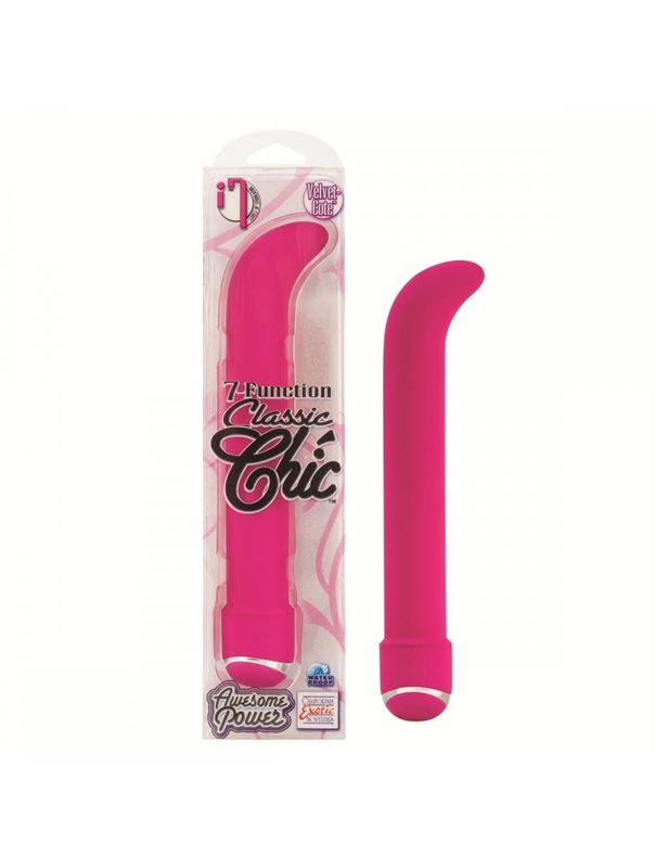 Розовый стимулятор G-точки 7-Function Classic Chic - 16 см.