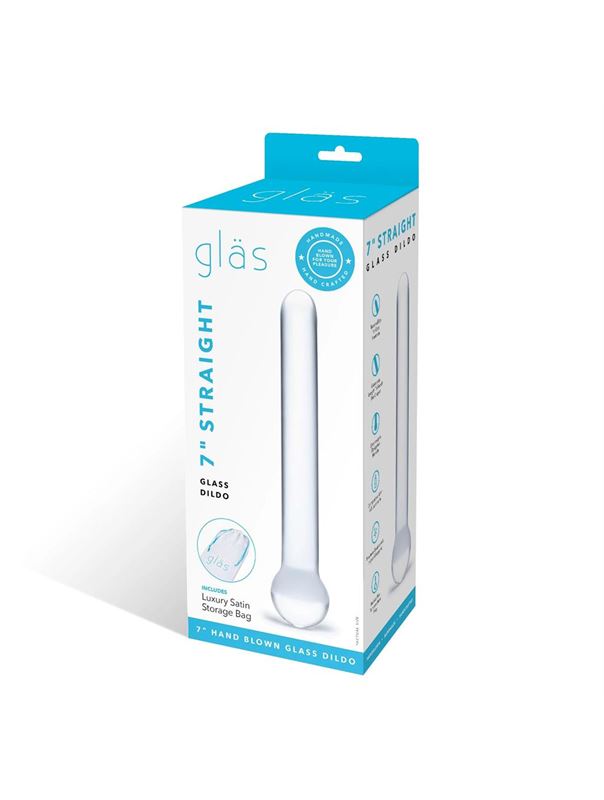 Стеклянный жезл с шаром Straight Glass Dildo (17,8 см)