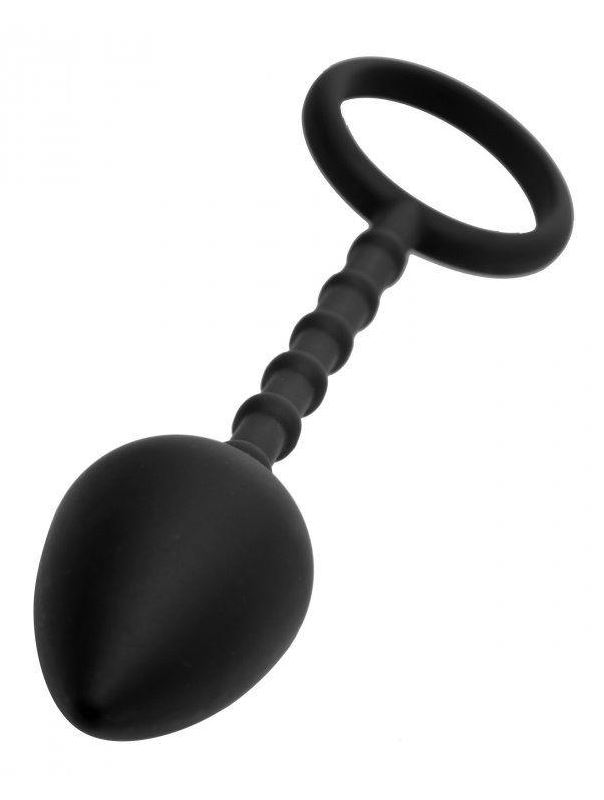 Эрекционное кольцо с каплевидной анальной пробкой Imbed Silicone Anal Plug and Cock Ring