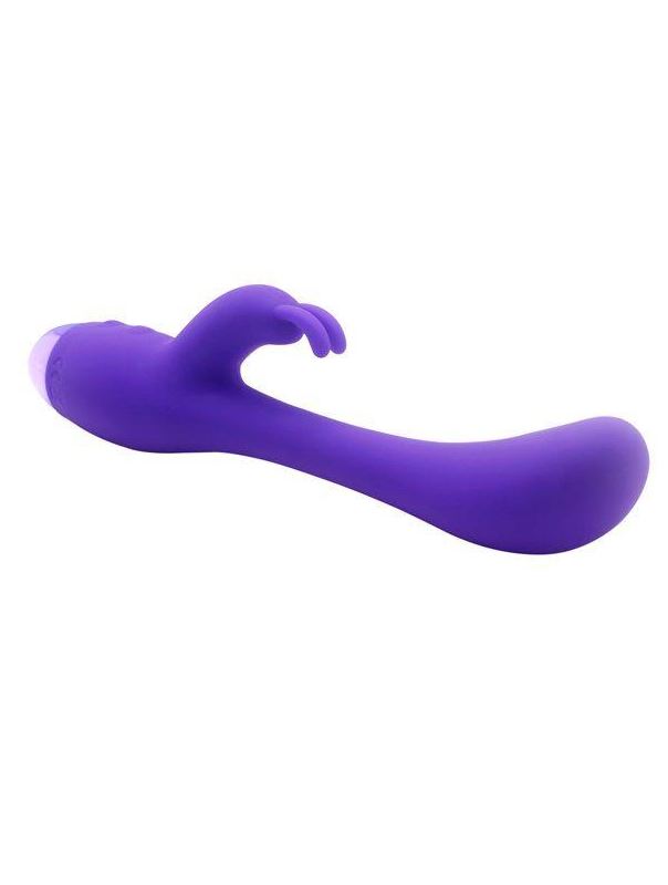 Фиолетовый вибратор INDULGENCE Elated Rabbit (23 см)
