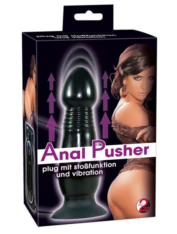 Анальная вибровтулка Anal Pusher с пультом (16 см)