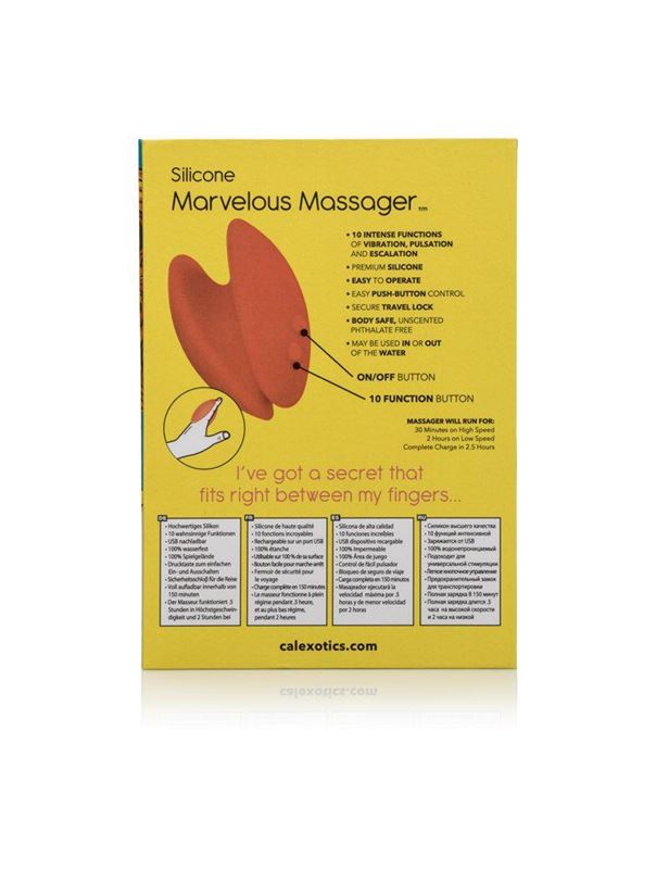 Оранжевый вибромассажер Mini Marvels Silicone Marvelous Massager