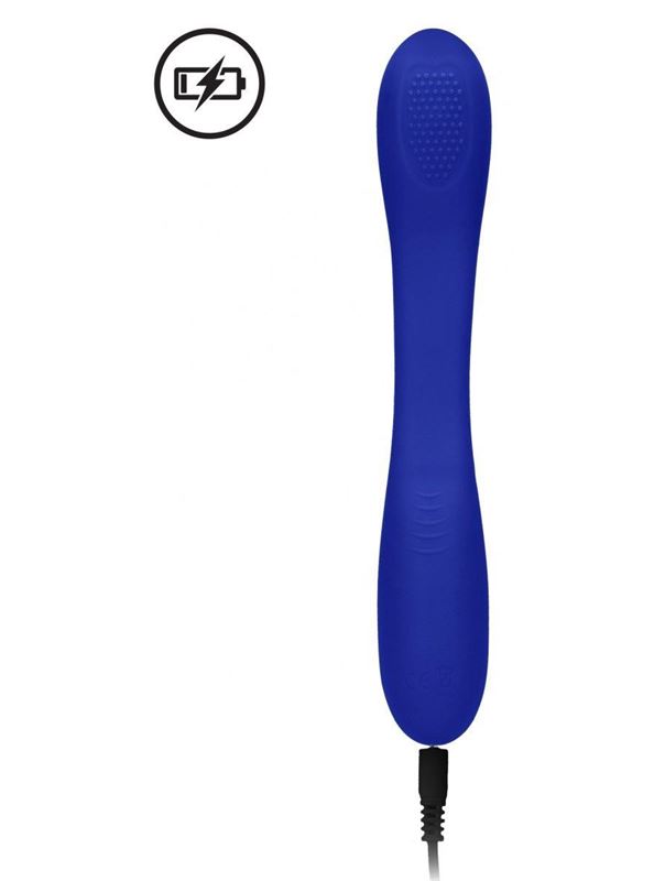 Синий двухсторонний вибратор Flex (21,5 см)