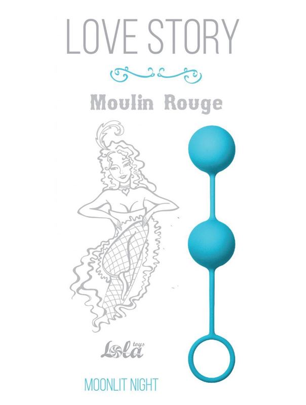 Голубые вагинальные шарики Love Story - Moulin Rouge
