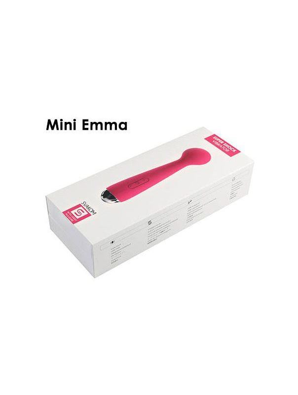 Розовый вибростимулятор Mini Emma с гнущейся головкой-шаром - 16,5 см.