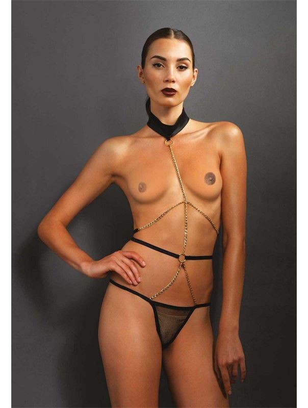 Откровенный тедди из цепочек HALTER CHAIN TEDDY