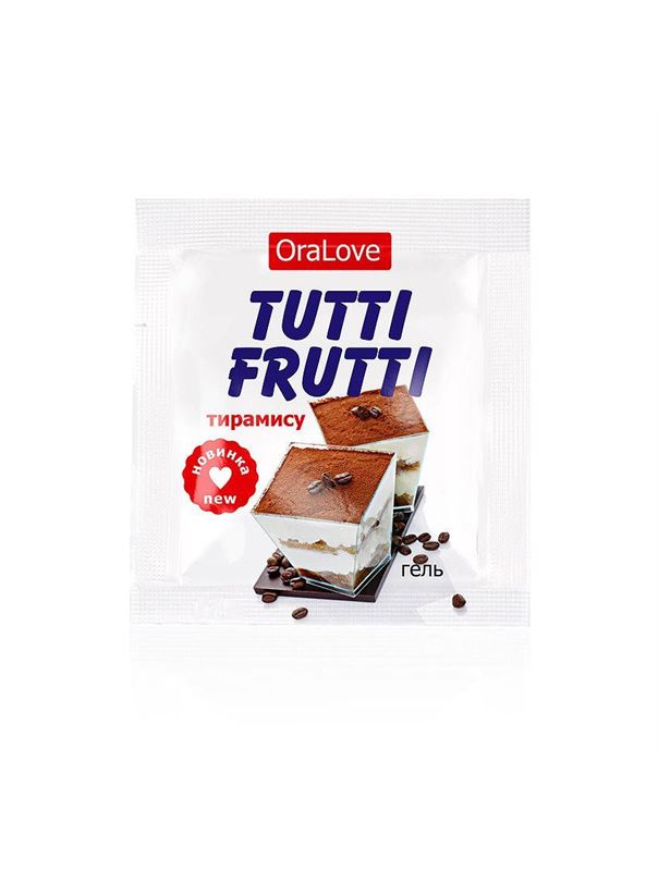 Пробник гель-смазки Tutti-Frutti со вкусом тирамису (4 гр)