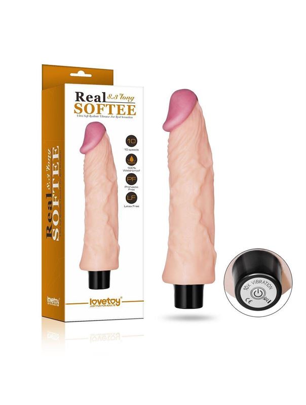 Крупный вибратор реалистик Real Softee (20,3 см)