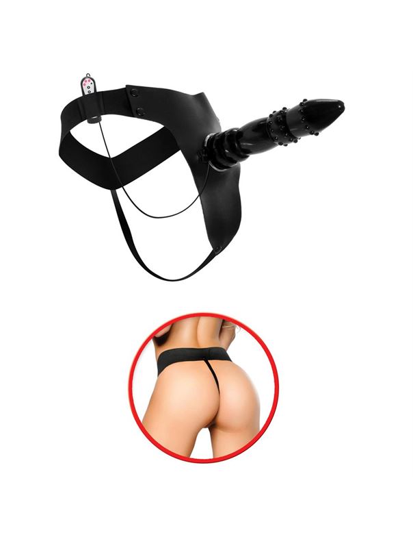 Страпон с вибрацией Black Magic Vibrating Strap-On