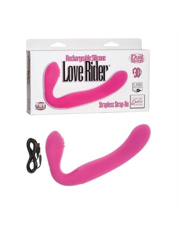 Перезаряжаемый водонепроницаемый страпон Rechargeable Silicone Love Rider Strapless Strap-On