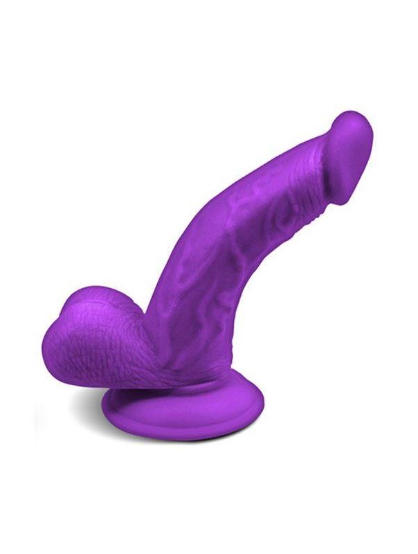 Фиолетовый фаллоимитатор на присоске Magic Stick - 17,8 см.
