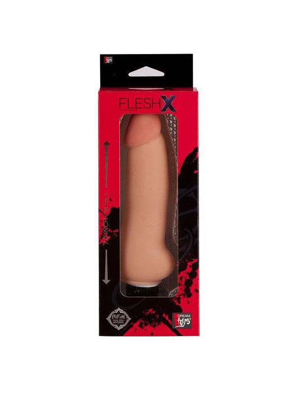 Реалистичный вибромассажёр REALSTUFF - 7" VIBRATOR FLESH (16,5 см)