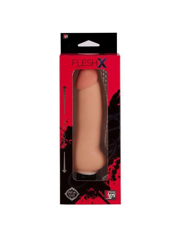 Реалистичный вибромассажёр REALSTUFF - 7" VIBRATOR FLESH (16,5 см)