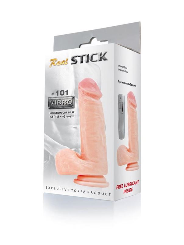 Реалистичный вибратор с пультом Real Stick #101 VIBRO (19 см)