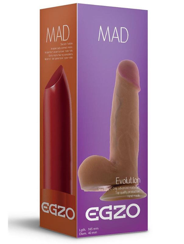 Телесный фаллоимитатор Mad Lipstick с присоской Mad Lipstick (16,5 см)